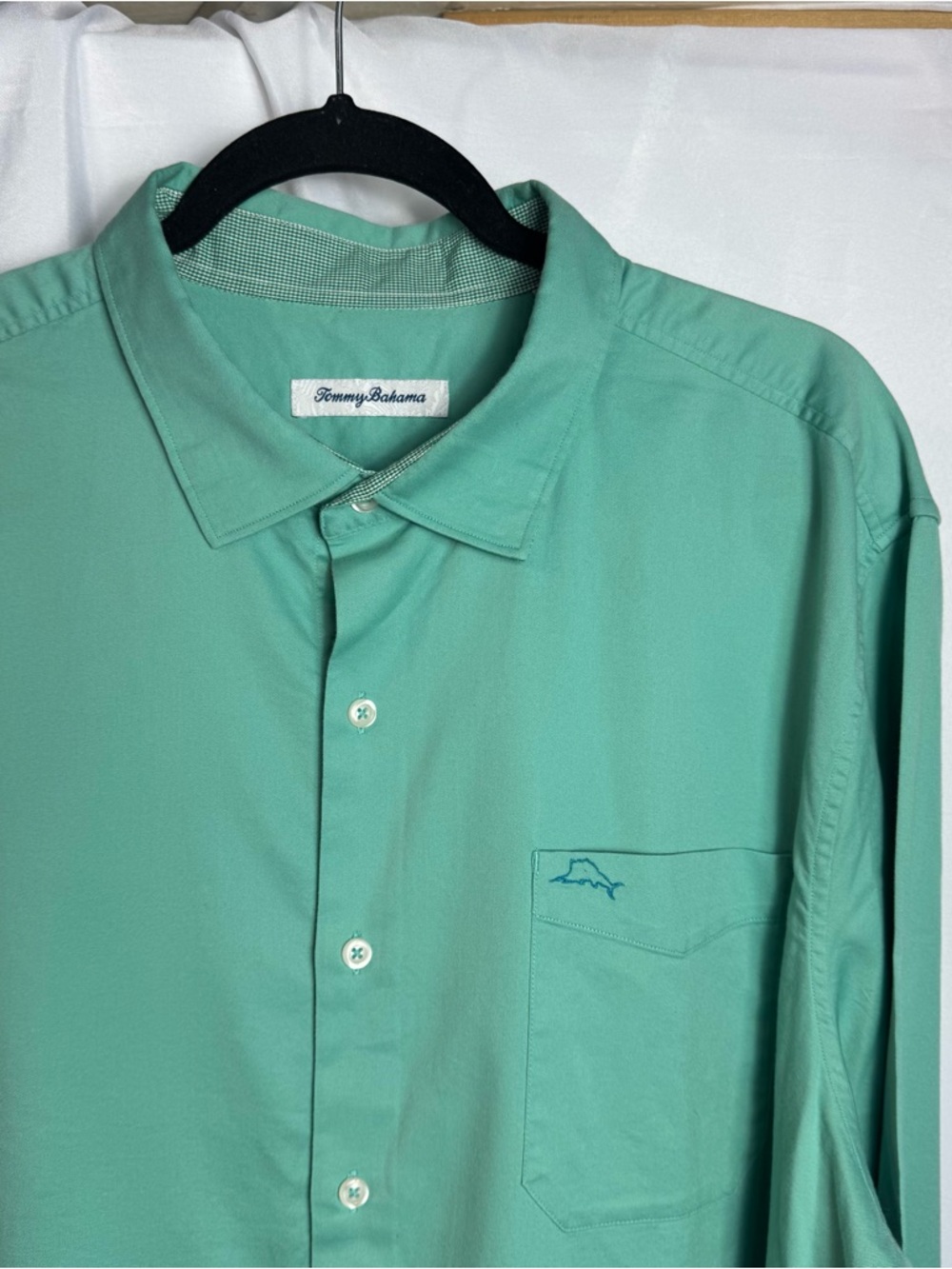 Tommy Bahama Island Long Sleeve Button Up Shirt  Cotton Silk Spandex Mens XL